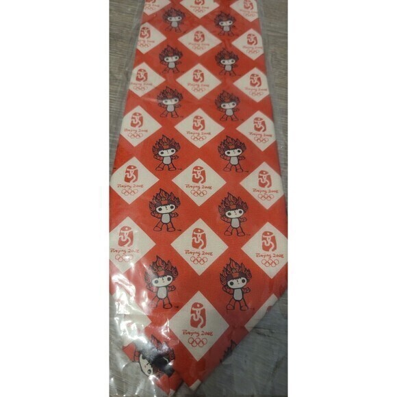 Beijing 2008 Olympic Games Olympic Mascot Red Tie "Huanhuan" - Picture 1 of 4
